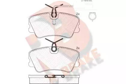 Комплект тормозных колодок R BRAKE RB0870