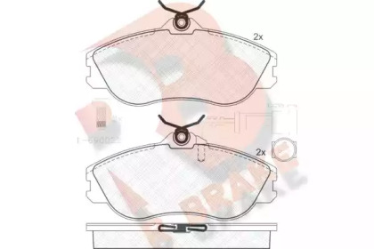 Комплект тормозных колодок R BRAKE RB0873-202