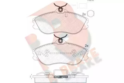 Комплект тормозных колодок R BRAKE RB0873