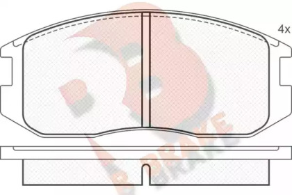 Комплект тормозных колодок R BRAKE RB0875