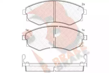 Комплект тормозных колодок R BRAKE RB0877