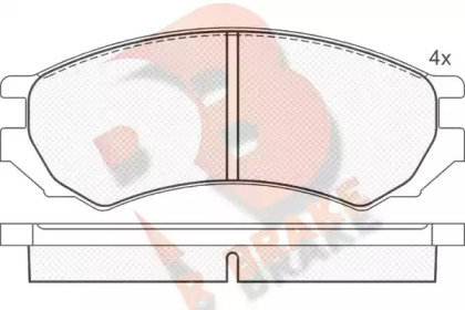 Комплект тормозных колодок R BRAKE RB0878