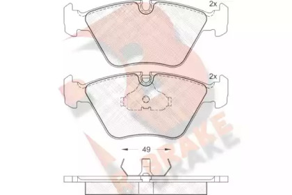 Комплект тормозных колодок R BRAKE RB0883