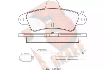 Комплект тормозных колодок R BRAKE RB0919