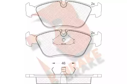 Комплект тормозных колодок R BRAKE RB0934