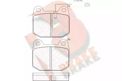 Комплект тормозных колодок R BRAKE RB0946