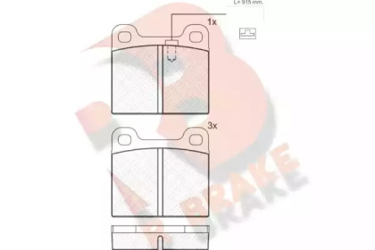 Комплект тормозных колодок R BRAKE RB0947