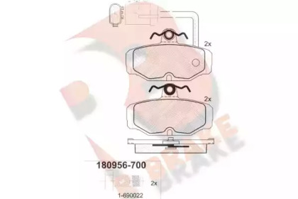 Комплект тормозных колодок R BRAKE RB0956-700