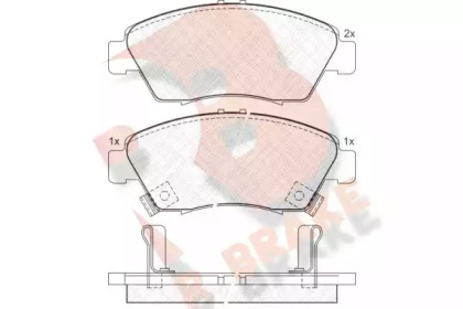 Комплект тормозных колодок R BRAKE RB0959