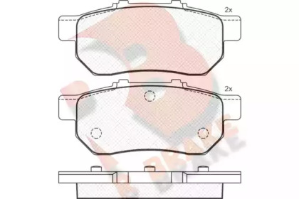 Комплект тормозных колодок R BRAKE RB0960