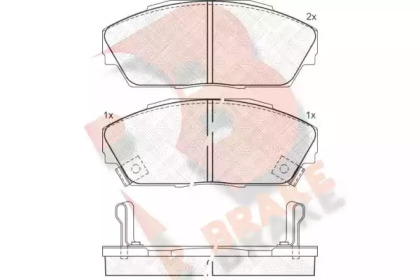 Комплект тормозных колодок R BRAKE RB0962