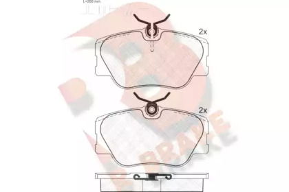 Комплект тормозных колодок R BRAKE RB0972