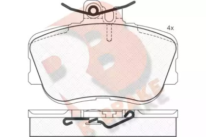 Комплект тормозных колодок R BRAKE RB0973