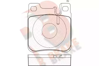 Комплект тормозных колодок R BRAKE RB0976