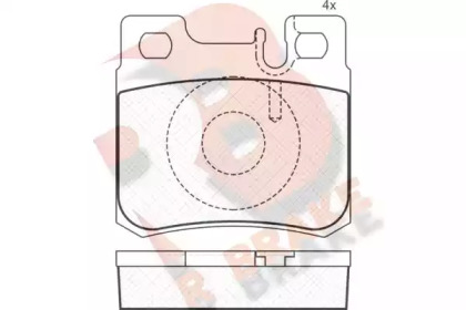 Комплект тормозных колодок R BRAKE RB0978