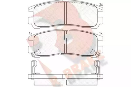 Комплект тормозных колодок R BRAKE RB0981