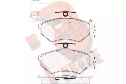 Комплект тормозных колодок R BRAKE RB0987