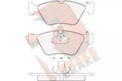 Комплект тормозных колодок R BRAKE RB0988