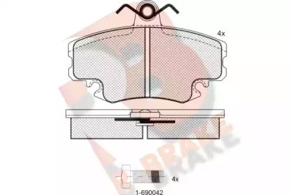 Комплект тормозных колодок R BRAKE RB0993-204