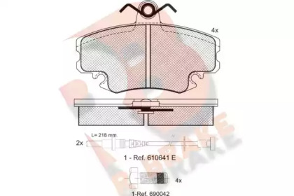 Комплект тормозных колодок R BRAKE RB0993-700