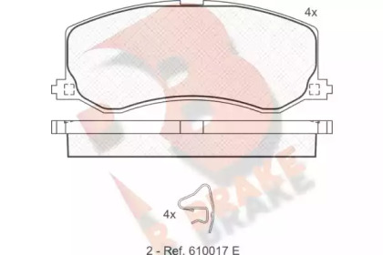 Комплект тормозных колодок R BRAKE RB1001