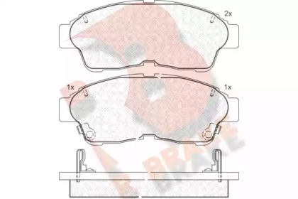 Комплект тормозных колодок R BRAKE RB1005