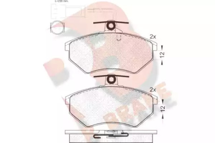 Комплект тормозных колодок R BRAKE RB1013