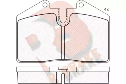 Комплект тормозных колодок R BRAKE RB1036