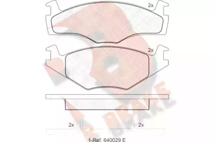 Комплект тормозных колодок R BRAKE RB1048