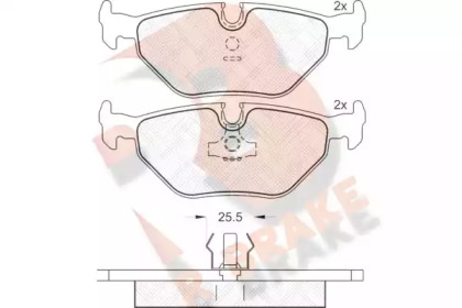 Комплект тормозных колодок R BRAKE RB1051