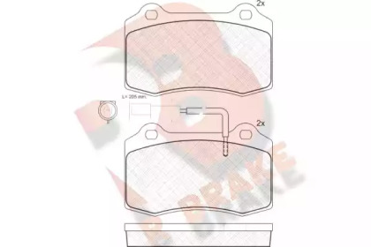 Комплект тормозных колодок R BRAKE RB1058