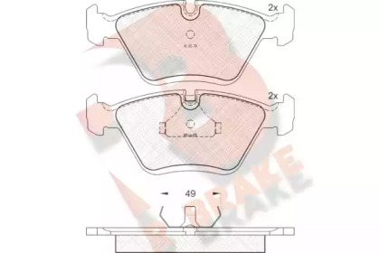 Комплект тормозных колодок R BRAKE RB1083