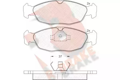 Комплект тормозных колодок R BRAKE RB1084