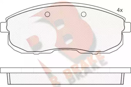 Комплект тормозных колодок R BRAKE RB1100