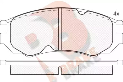 Комплект тормозных колодок R BRAKE RB1105