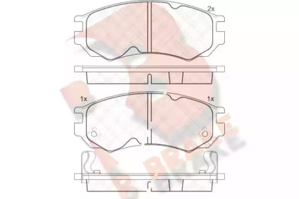 Комплект тормозных колодок R BRAKE RB1106