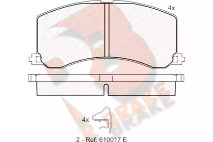 Комплект тормозных колодок R BRAKE RB1116