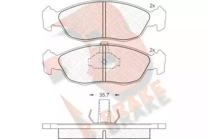 Комплект тормозных колодок R BRAKE RB1121