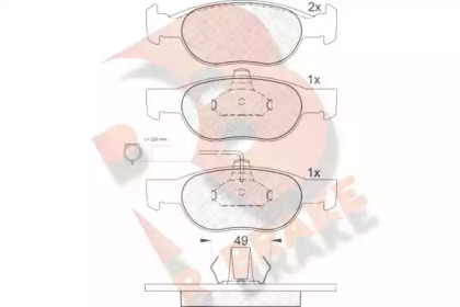 Комплект тормозных колодок R BRAKE RB1123