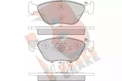 Комплект тормозных колодок R BRAKE RB1125-203