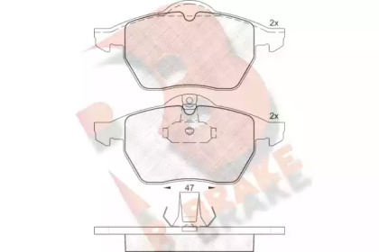 Комплект тормозных колодок R BRAKE RB1128