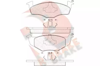 Комплект тормозных колодок, дисковый тормоз R BRAKE RB1130