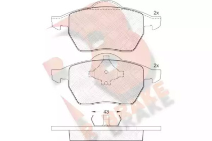 Комплект тормозных колодок R BRAKE RB1131