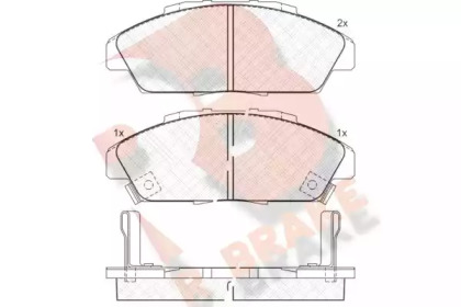 Комплект тормозных колодок R BRAKE RB1133