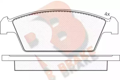 Комплект тормозных колодок R BRAKE RB1134