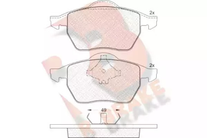 Комплект тормозных колодок R BRAKE RB1139