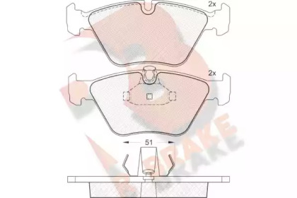 Комплект тормозных колодок R BRAKE RB1140