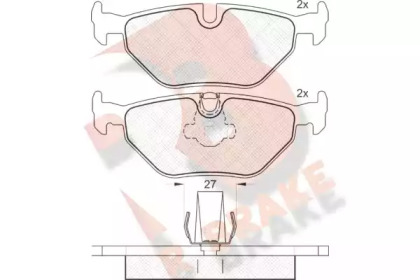 Комплект тормозных колодок R BRAKE RB1141