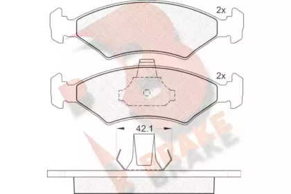 Комплект тормозных колодок R BRAKE RB1142