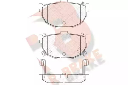 Комплект тормозных колодок R BRAKE RB1144